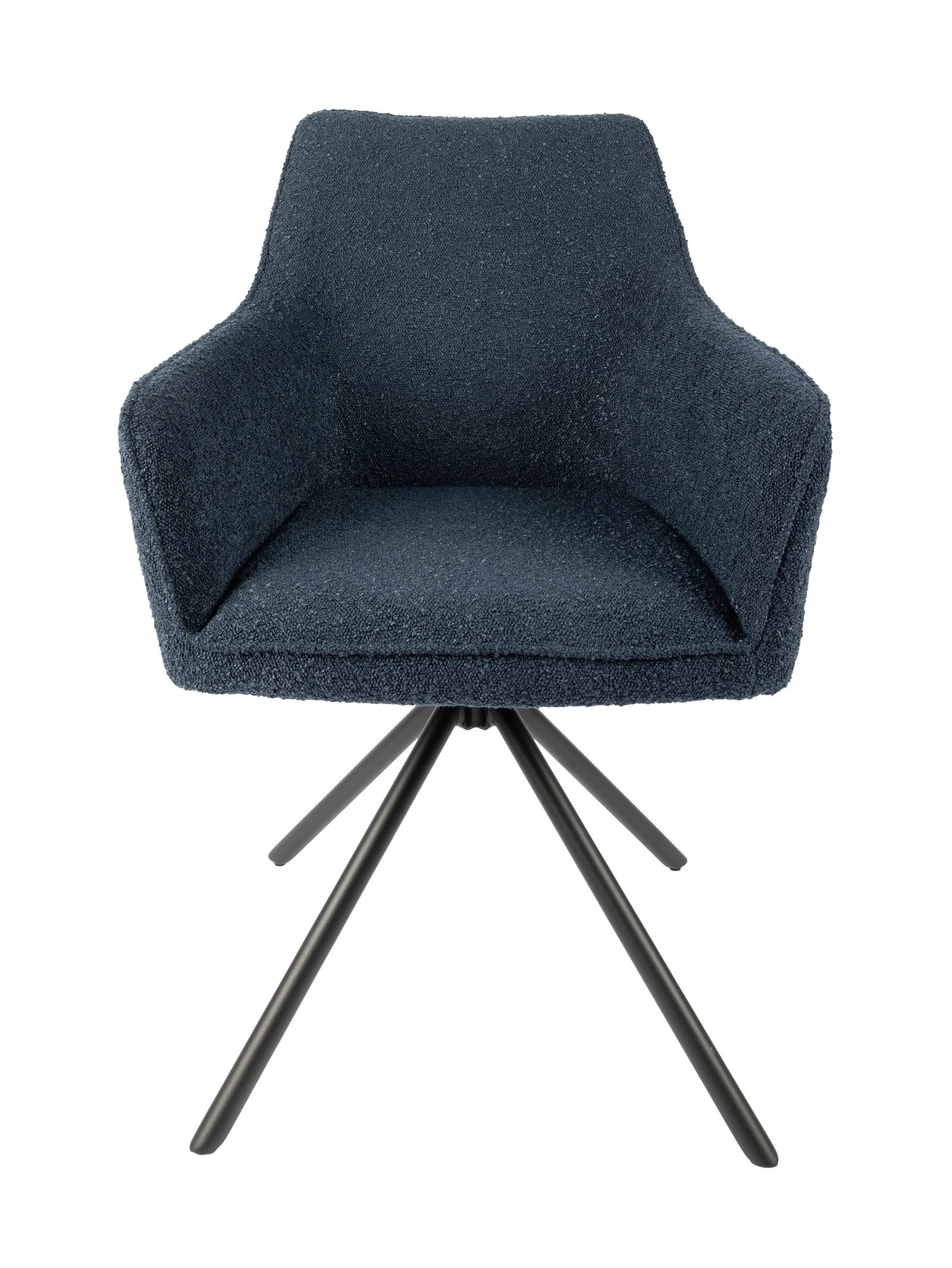 Chanel Swivel Dining Chair in Abyss 56cm W x 88cm H x 63cm D Curtain